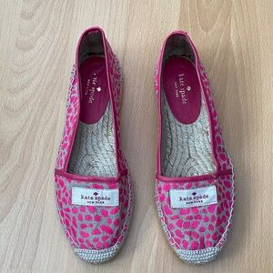kate spade Vibrant Pink Espadrilles Size 7